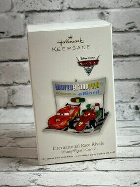 Vintage Hallmark Walt Disney Pixar Cars Christmas Ornament Mcqueen Race Rivals